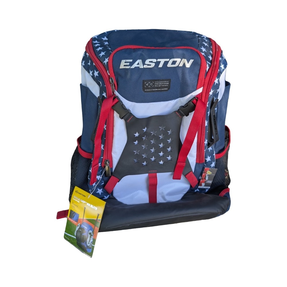 Easton Walk Off NX Baseball Softball Adult Backpack Bat Bag Red White Blue USA